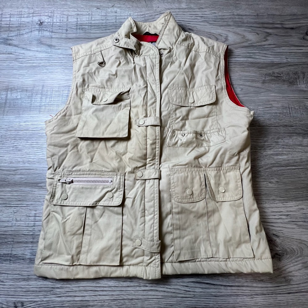 Mercer Street Express Utility Vest Mens S Tan Multi-Pocket Gorpcore Tactical Q51